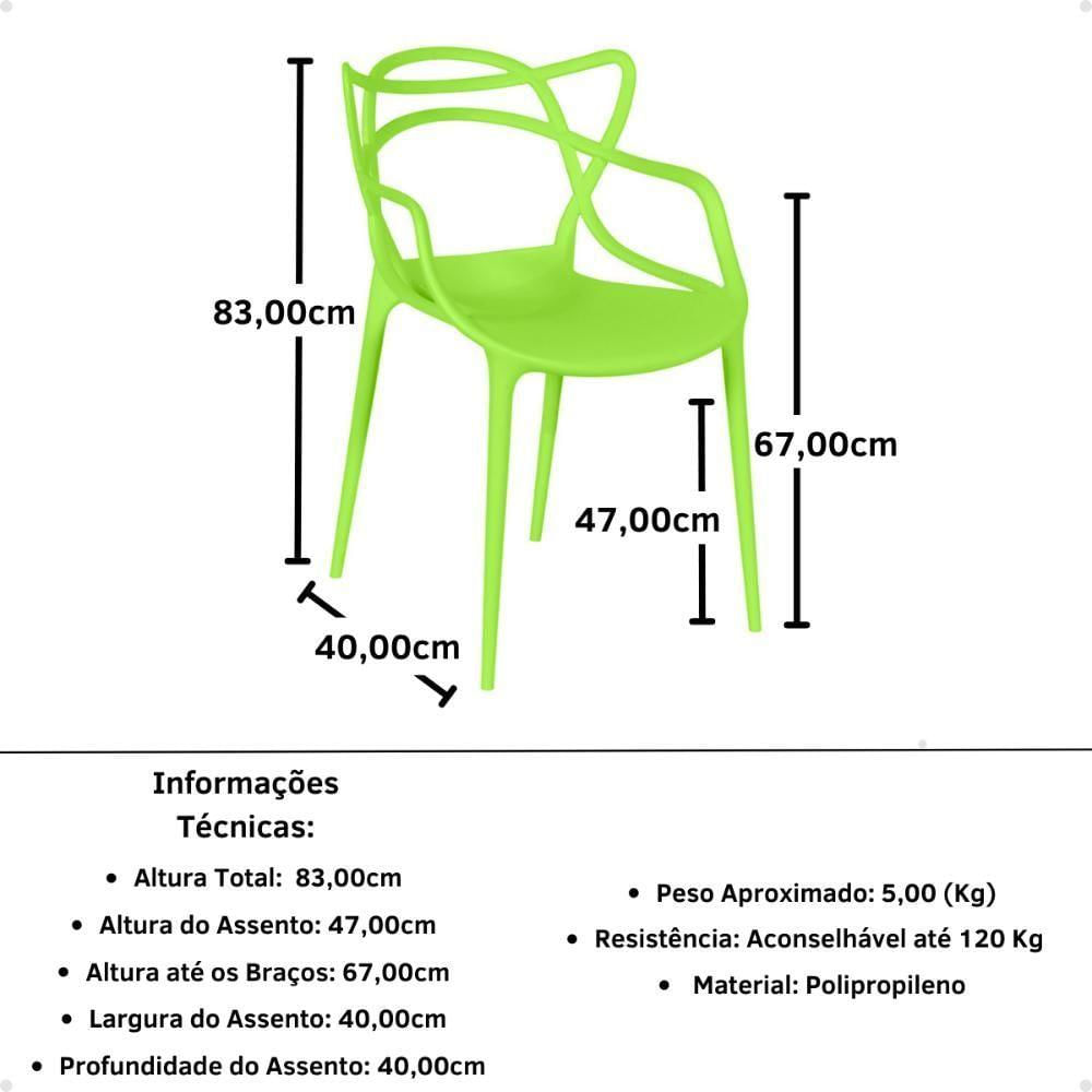 Conjunto Mesa De Jantar Redonda Marci Preta 100cm Com 4 Cadeiras Allegra - Verde