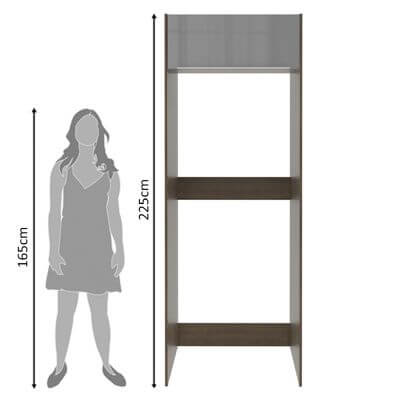 Porta Geladeira Madesa Lux 1 Porta Basculante Rustic Cor:Rustic