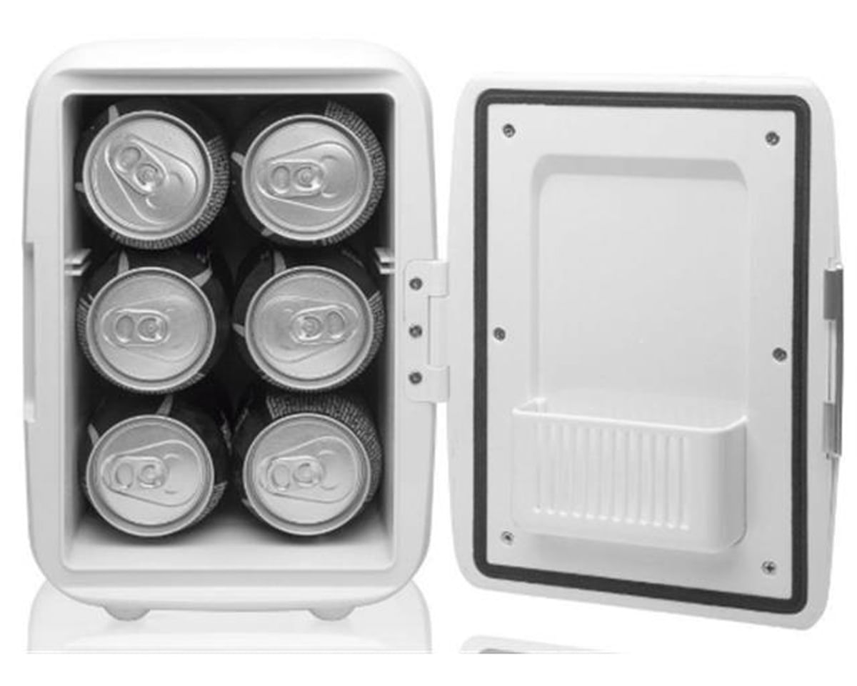 Miniatura Mini Geladeira Multilaser 4L 6 Latas de 350ML Cabo DC Branca 12V