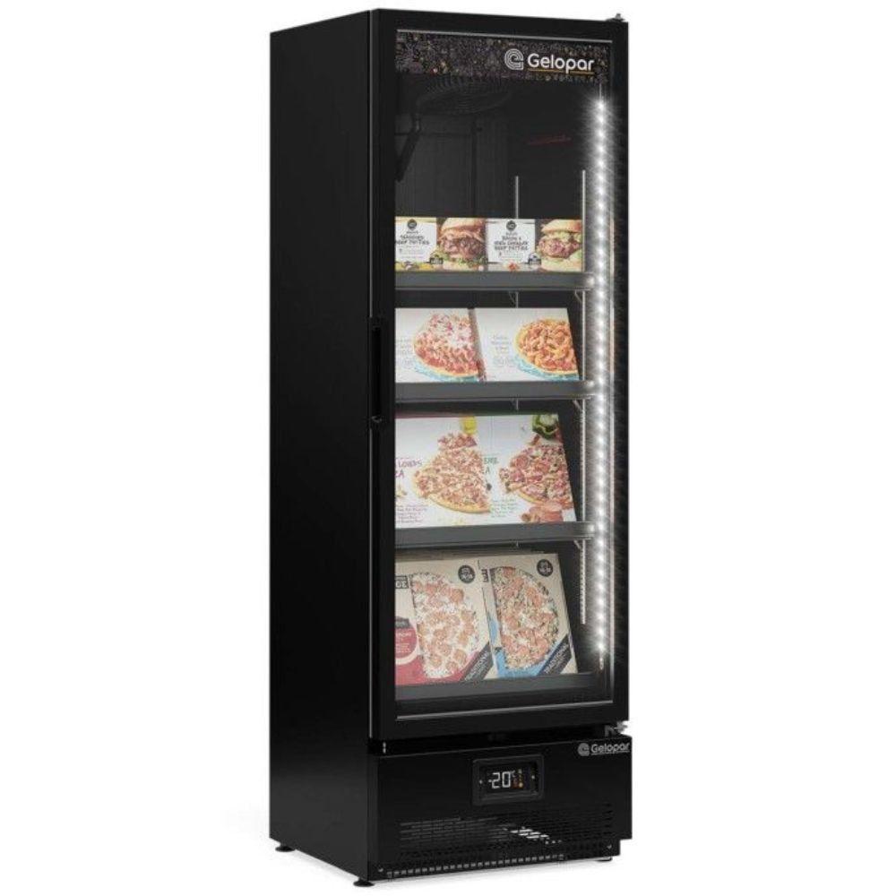 Miniatura Freezer Expositor Vertical 1 Porta Gcvc45cb Gelopar Expositor Preto 220v
