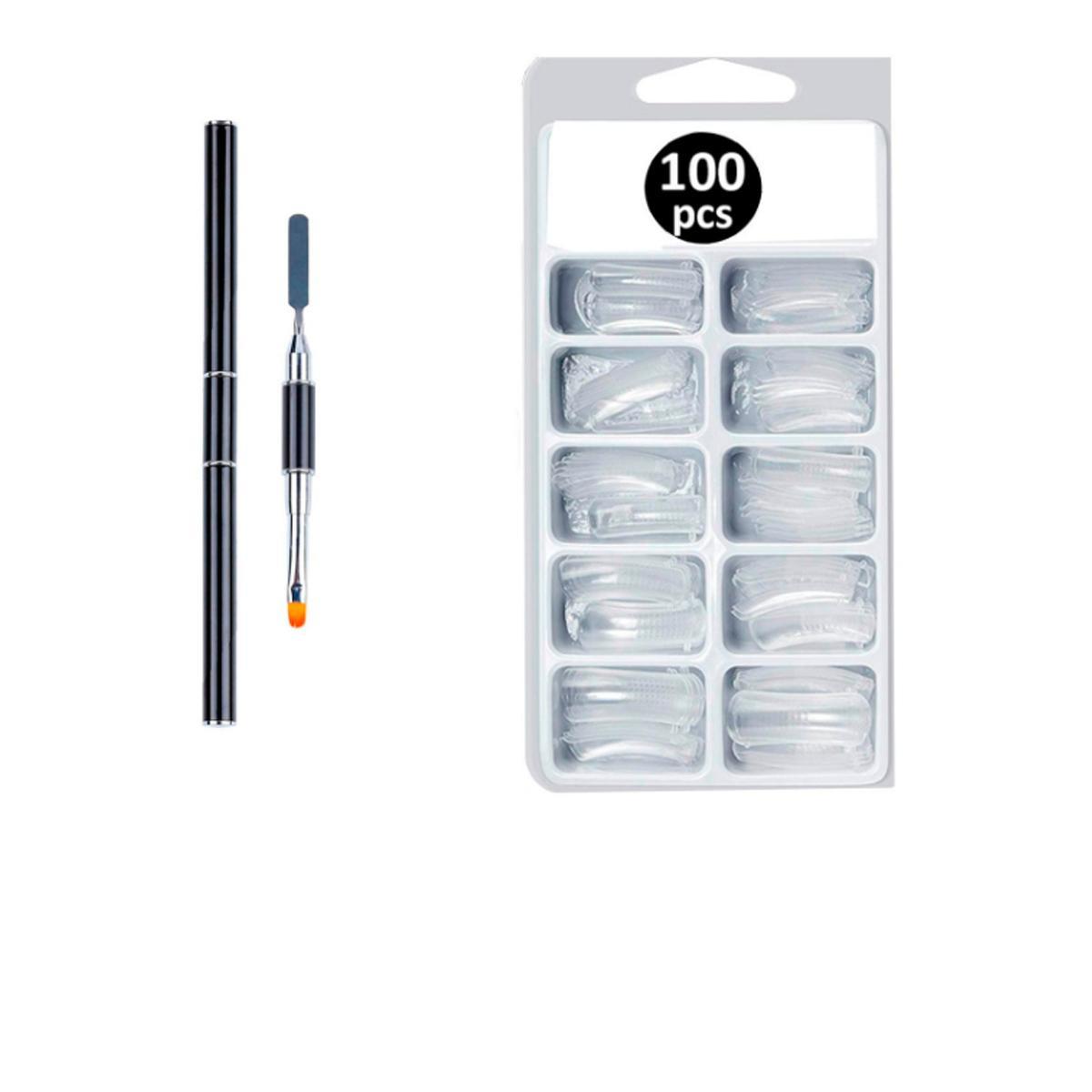 Miniatura Kit Polygel Molde F1 E Pincel Duplo
