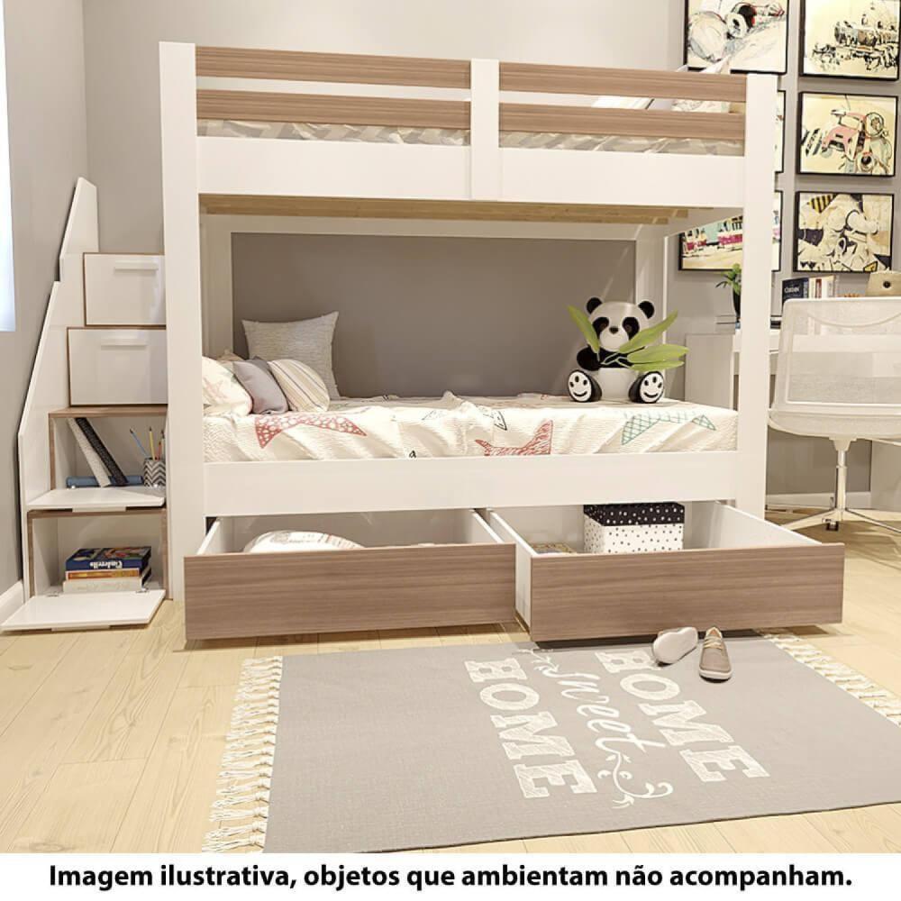 Beliche Juvenil 2 Gavetas Star Plus Casatema Branco/Montana