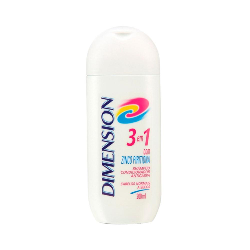 Miniatura Shampoo Dimension 3 Em 1 Cabelos Normais A Secos 200 Ml