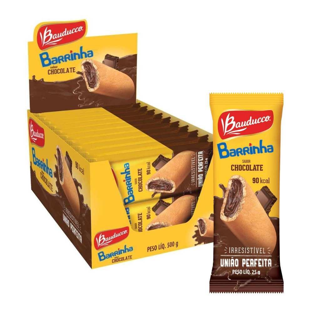 Miniatura Barrinha Bauducco 20 Barrinhas Recheio Chocolate 25G