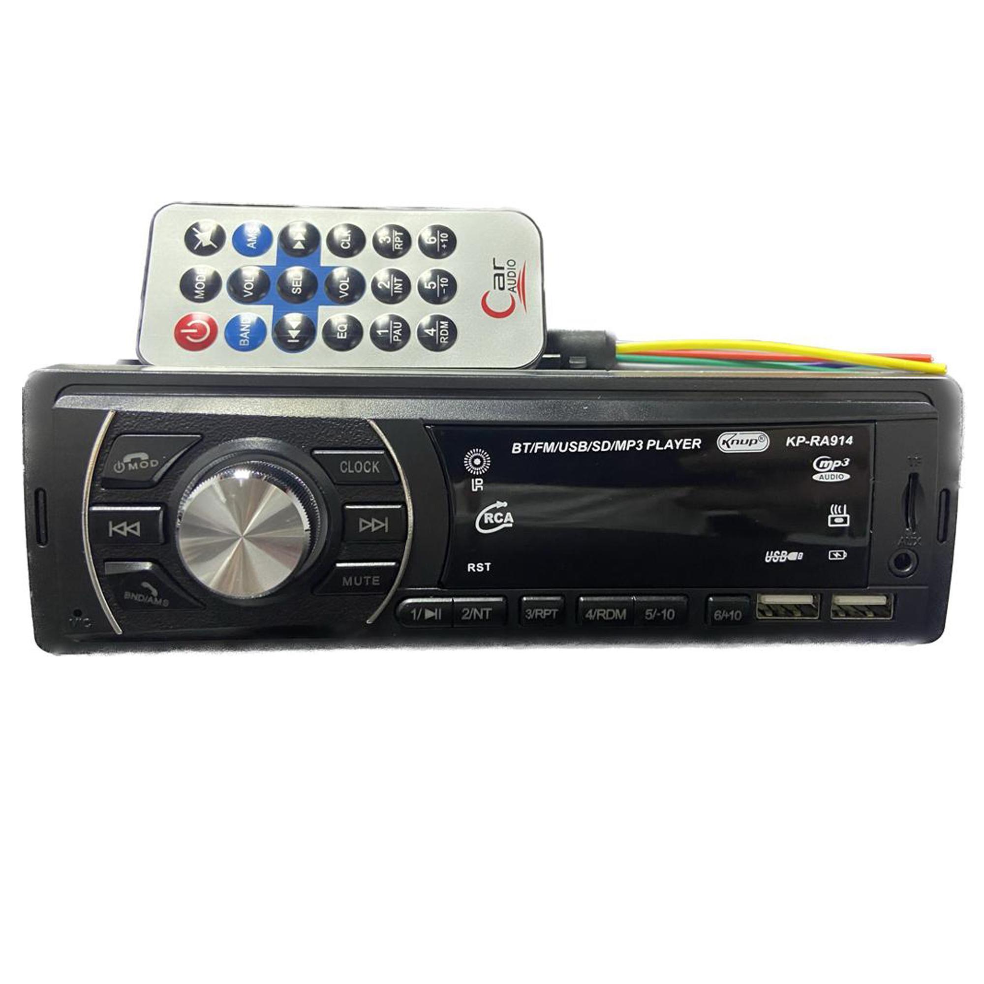 Miniatura Som Automotivo Rádio Bluetooth Mp3 Usb Micro Sd Auxiliar P2