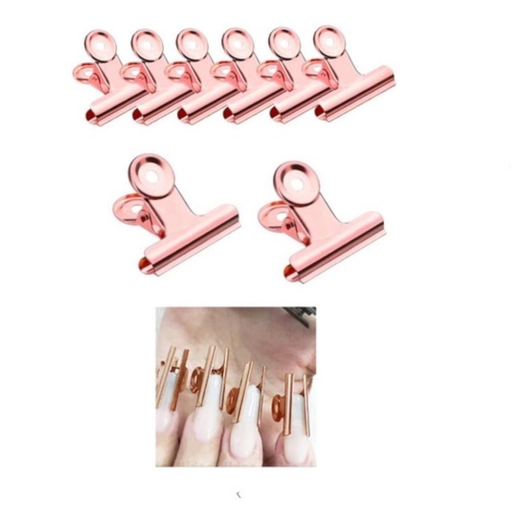 Miniatura Presilha Clip Inox C - 24 unid - Rosê - Resistente.