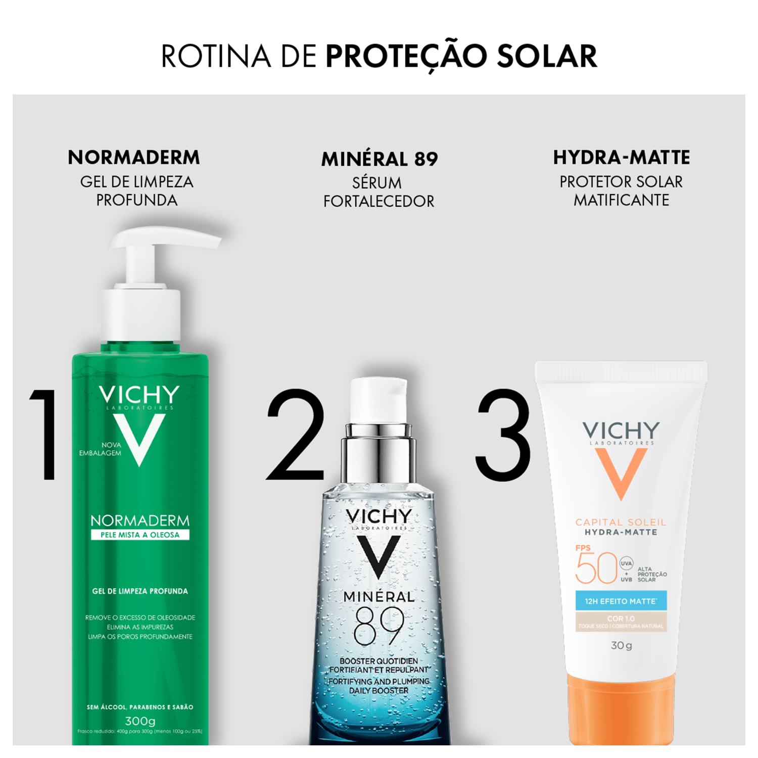 Vichy Capital Soleil Hydra-Matte FPS 50 Cor 1.0 - Protetor Solar 30g