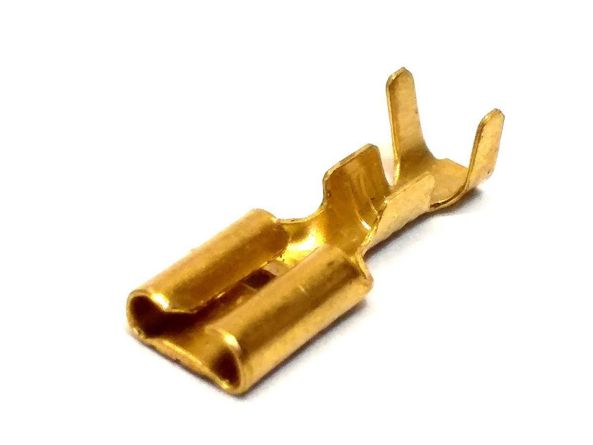 Miniatura Terminal Encaixe Para Alto Falante Femea 4,7Mm 100 Unidades