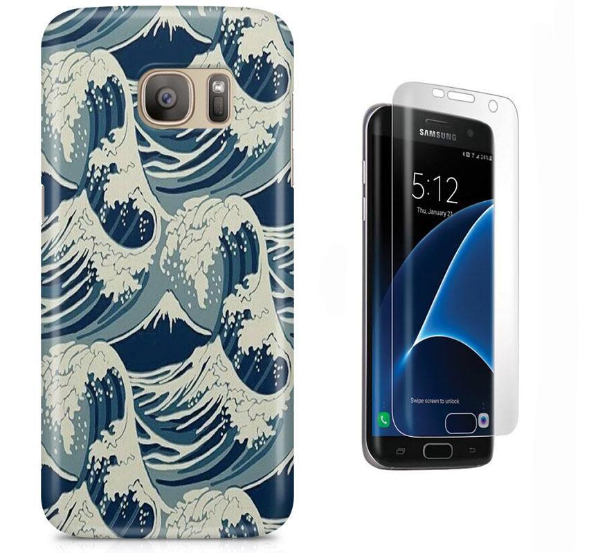 Miniatura Kit Capa Galaxy S7 Edge Ondas E Película