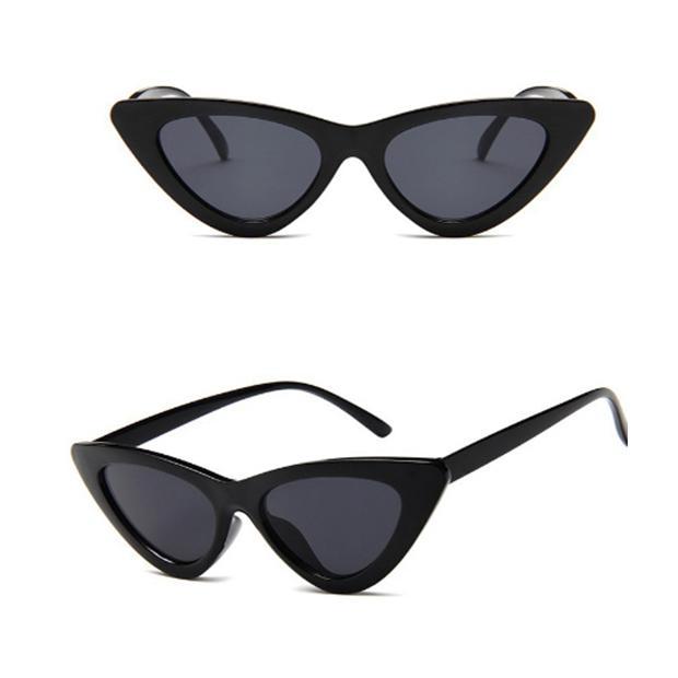 Miniatura Óculos De Sol Cat Eye Preto Gatinho Retro Vintage