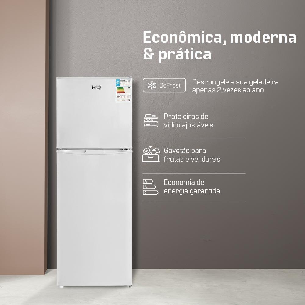 Geladeira Refrigerador Compacto HQ Defrost 150L HQ-150RDF Branco - 110V