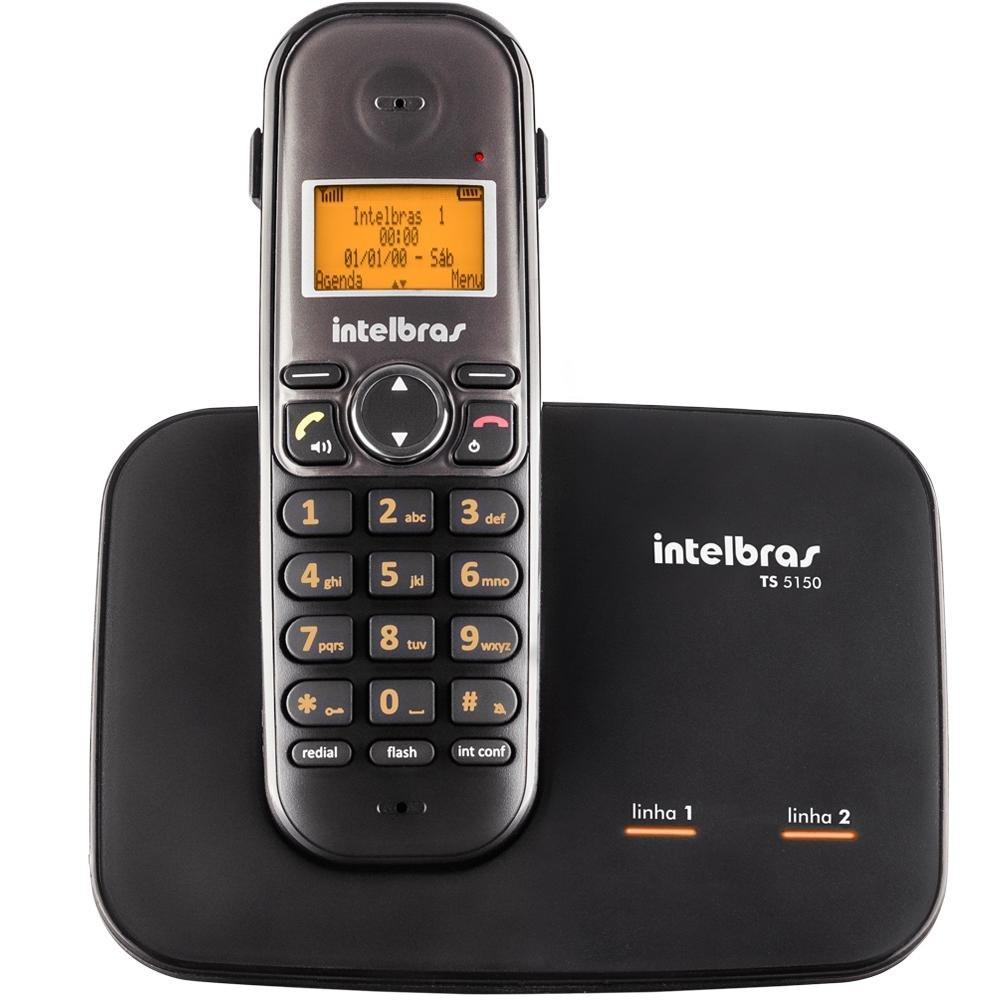 Miniatura Telefone Intelbras sem Fio com Entrada para 2 Linhas TS5150 - 4125150