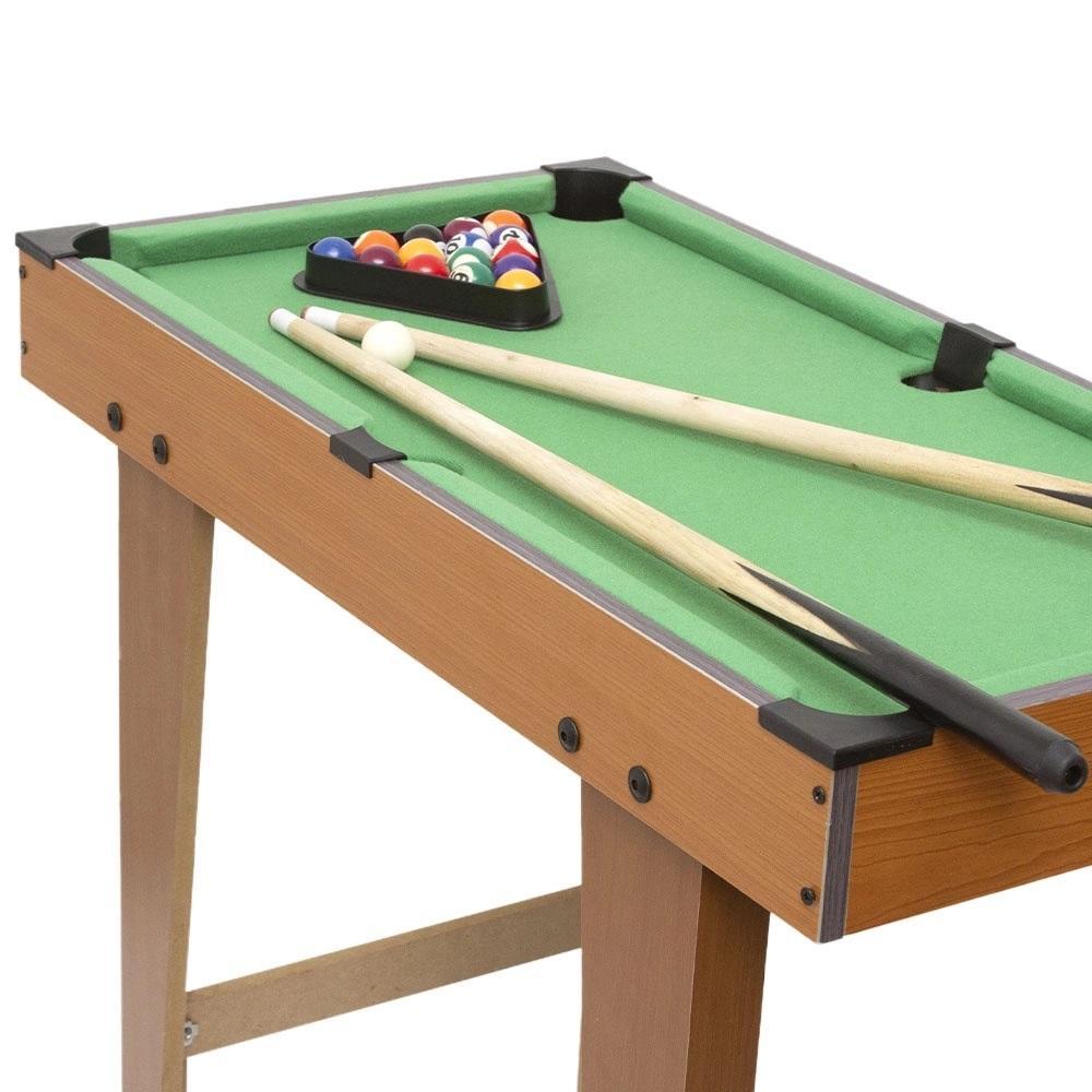 Miniatura Mini Mesa De Bilhar Jogo Sinuca Infantil Completo Em Mdf