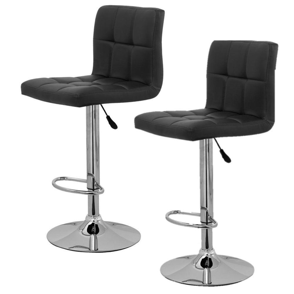 Miniatura Kit Com 2 Banqueta Gomos Confort , Giratoria, Com Regulagem De Altura Preta