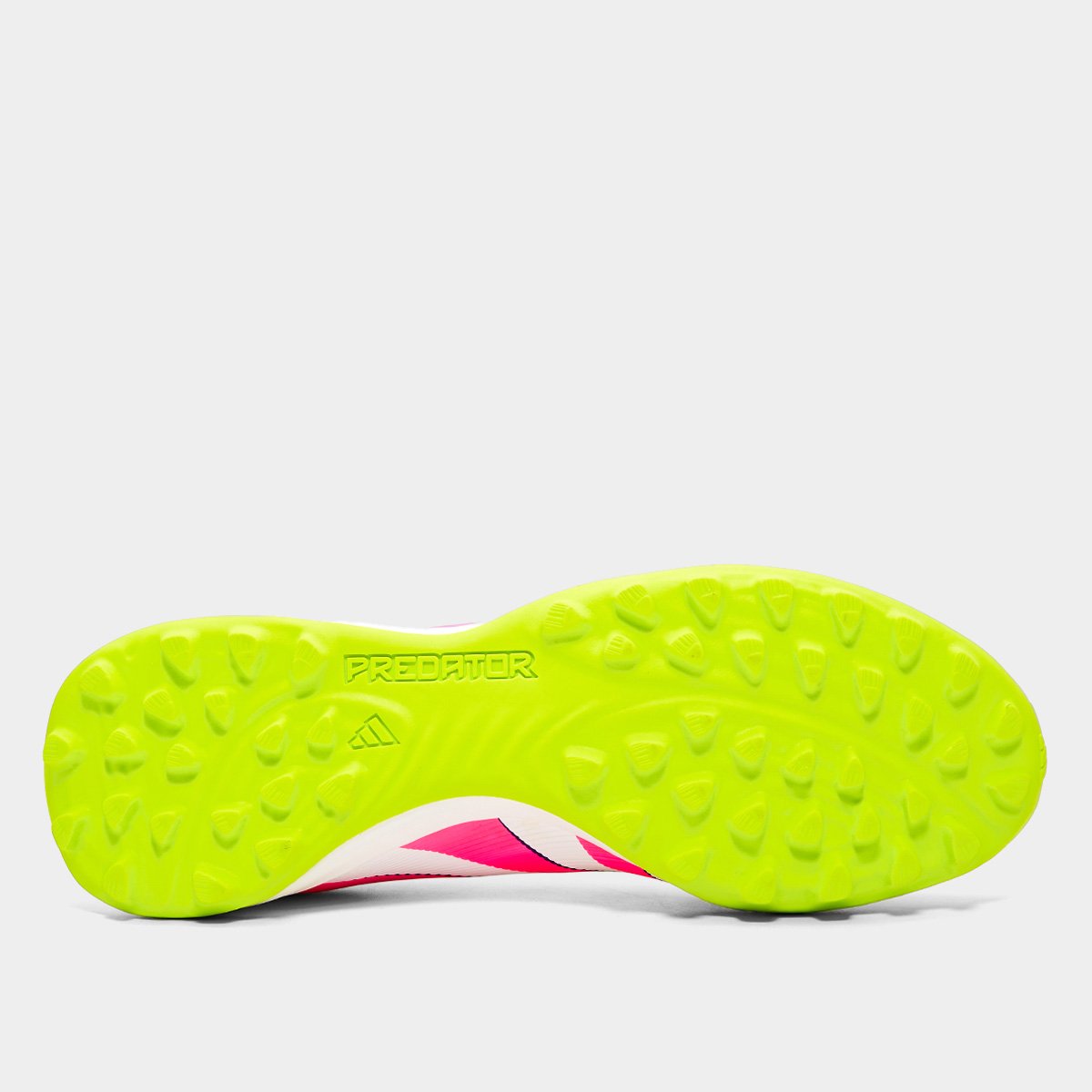 Miniatura Chuteira Society Adidas Predator League Unissex Branco+Rosa - 37
