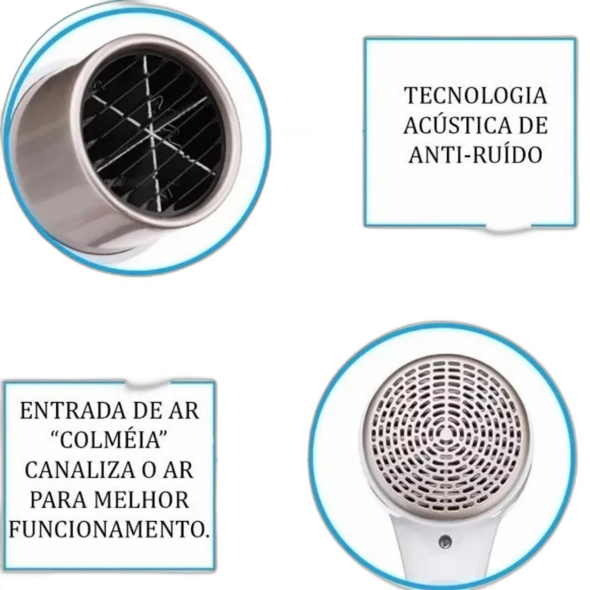 Secador De Cabelo 220V Portátil Para Viagem Potente Hotel