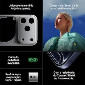 Apple iPhone 17 Pro Max 512GB 6,9" 48MP Laranja-Cósmico