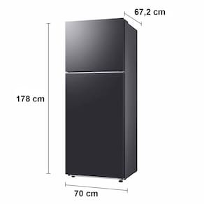Geladeira Smart Samsung Frost Free Duplex RT42 com SpaceMax e All Around Cooling 411L Bivolt - Black Inox