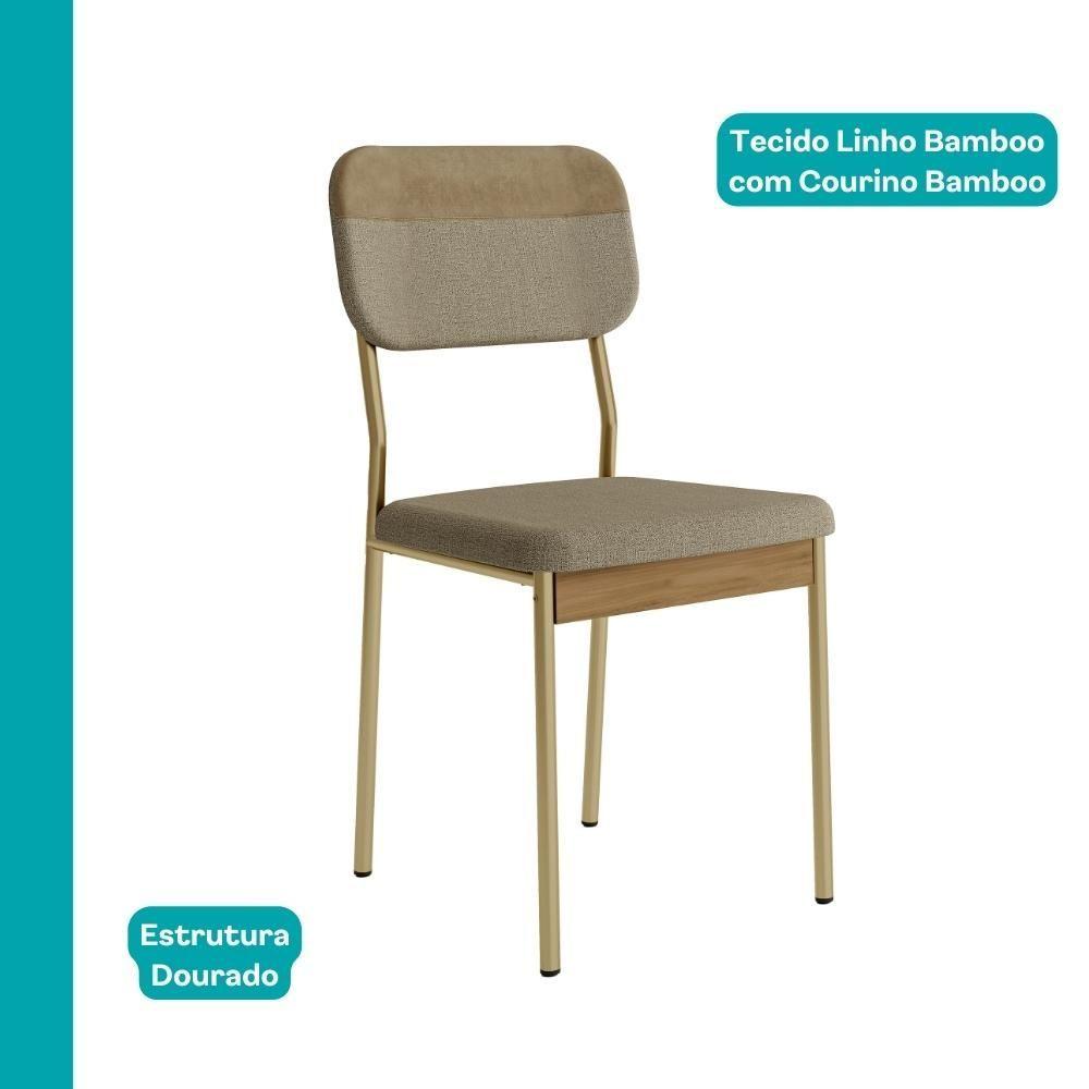 Miniatura Conjunto Sala De Jantar 6 Cadeiras Castellano Carraro Carvalho Dourado