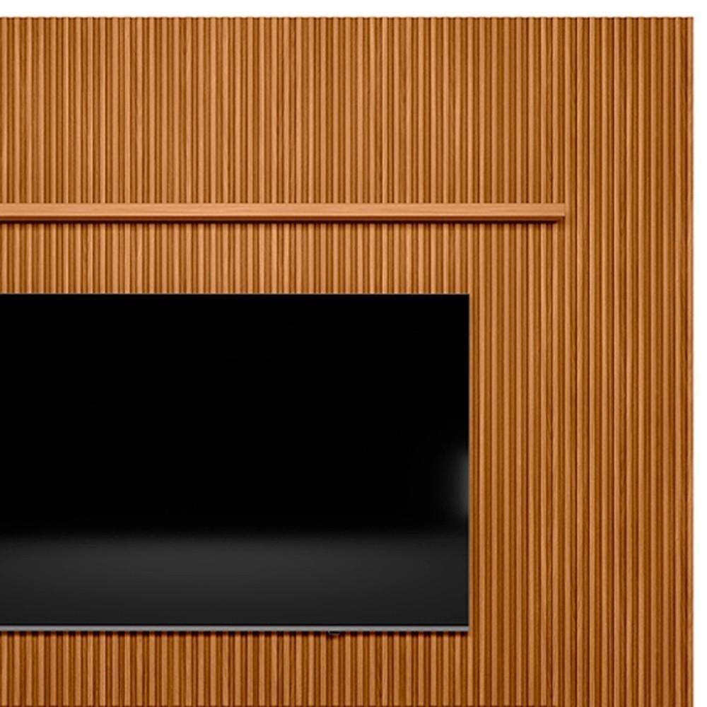 Miniatura Painel Ripado Para Tv 75 Pol. Com Bancada 297cm Prime Plus L06 Nature-off White - Mpozenato