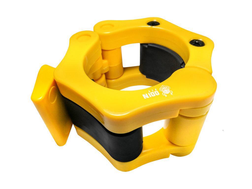 Miniatura Presilha Para Barra Olímpica Lock Jaw Par - Amarelo Odin Fit Amarelo - Plástico