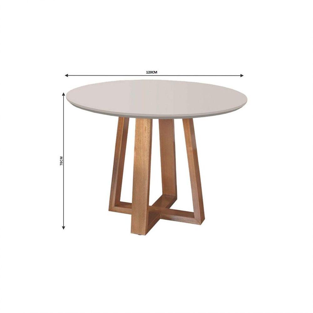 Miniatura Conjunto Sala De Jantar Topazio 4 Lugares 4 Cadeiras Mel