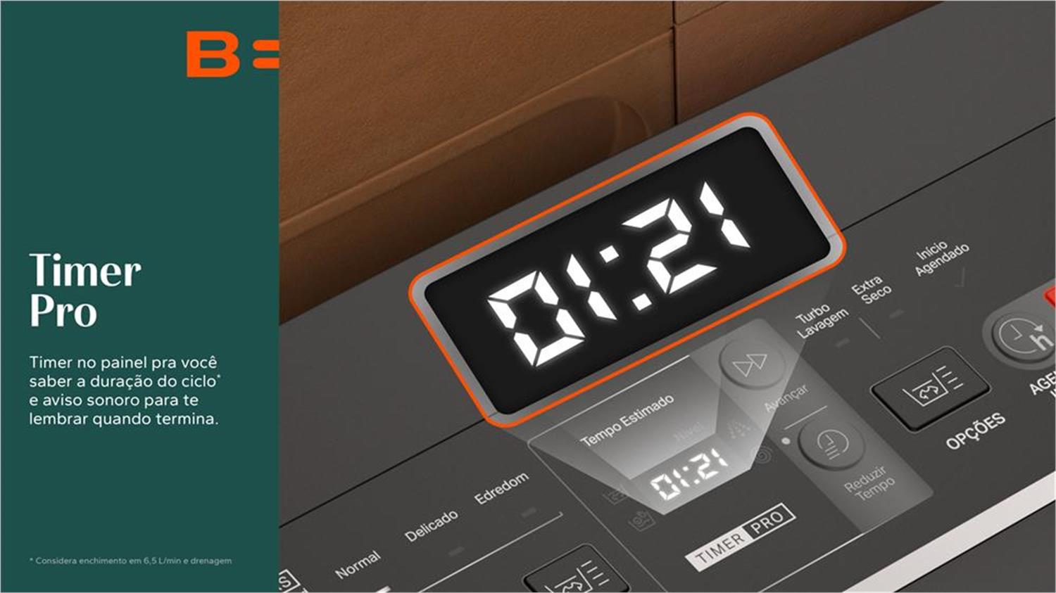 Máquina de Lavar Brastemp 15kg Cinza - BWT15A9 110V