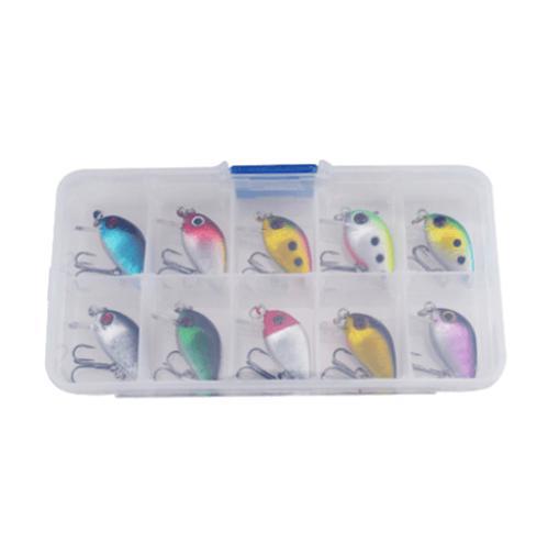 Miniatura Kit 10 Mini Isca Artificial De Pesca 2,5Cm Tucunare Tilapia
