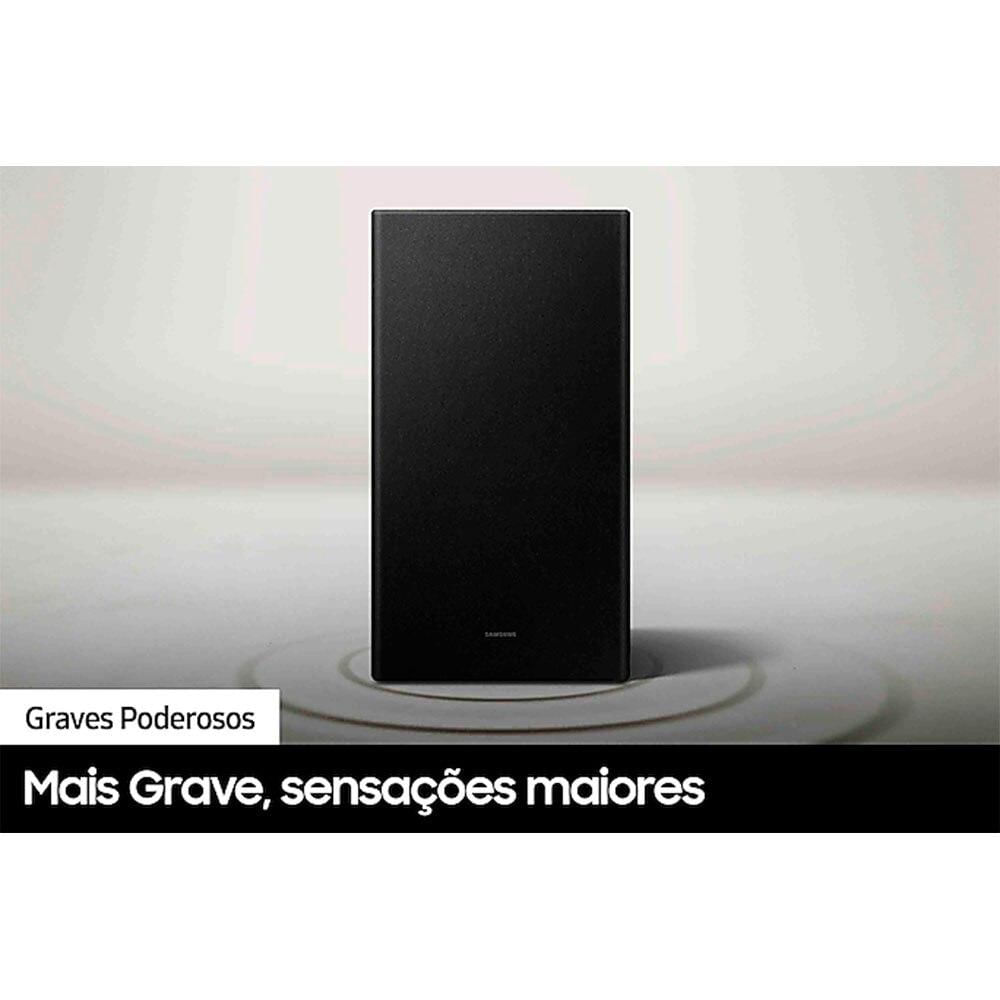 Soundbar Samsung HW-B550/ZD, 2.1 Canais, Bluetooth, Subwoofer Sem Fio Bivolt