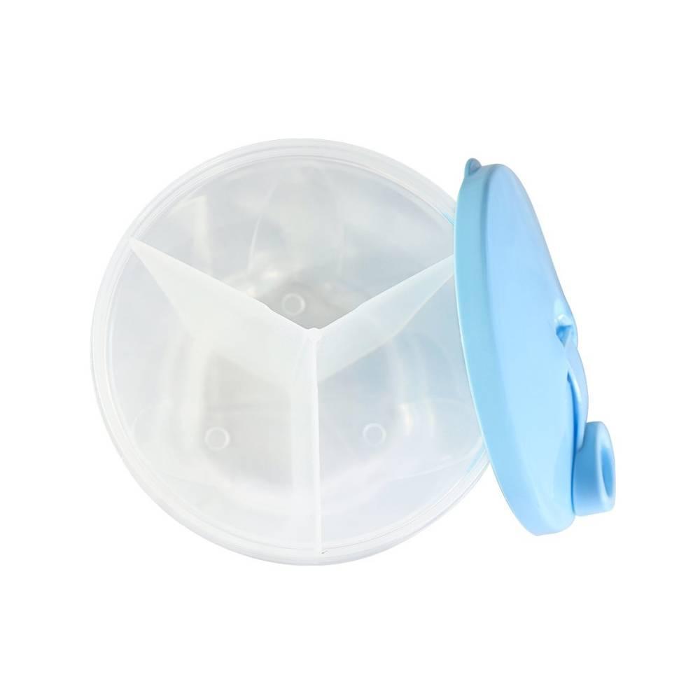 Miniatura Kit Essencial Azul Bebê Com Garrafas Térmicas E Pote Dosador
