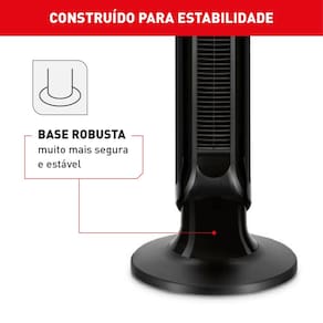 Ventilador de Torre Arno Eole Infinite NEOL 40W 3 Velocidades Silencioso Preto 110V