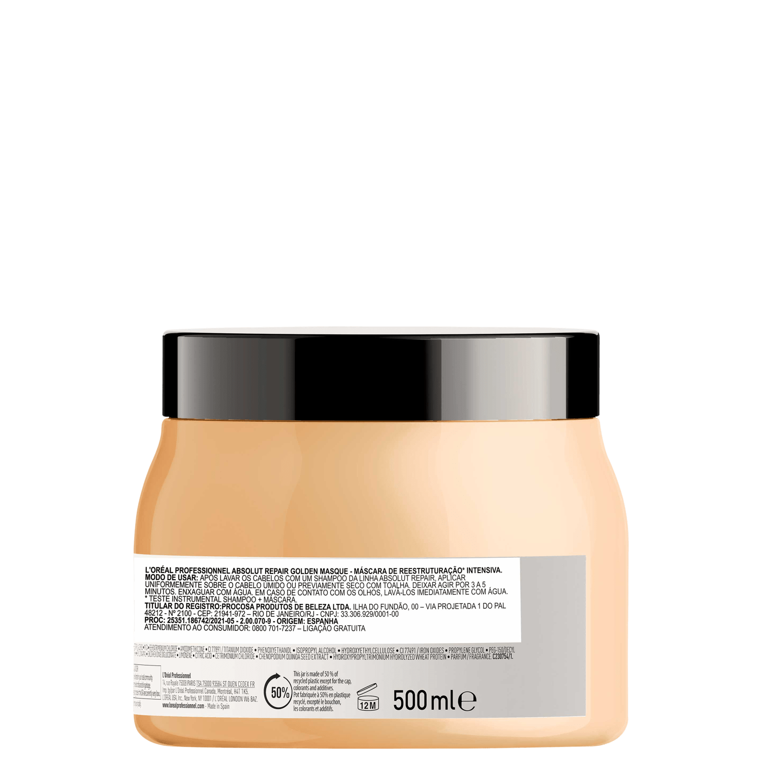 L'Oréal Gold Quinoa + Protein Golden - Máscara Capilar 500ml