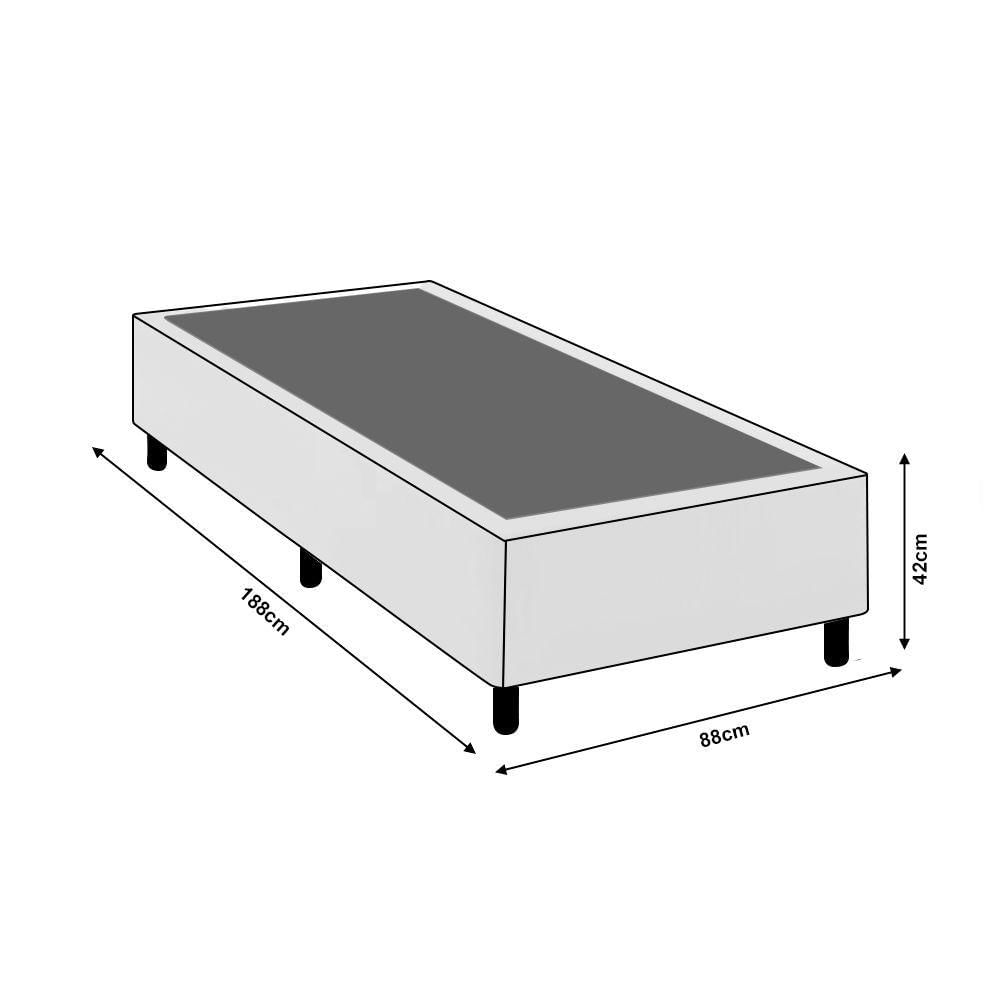 Miniatura Base Cama Box Solteiro Comum Cinza