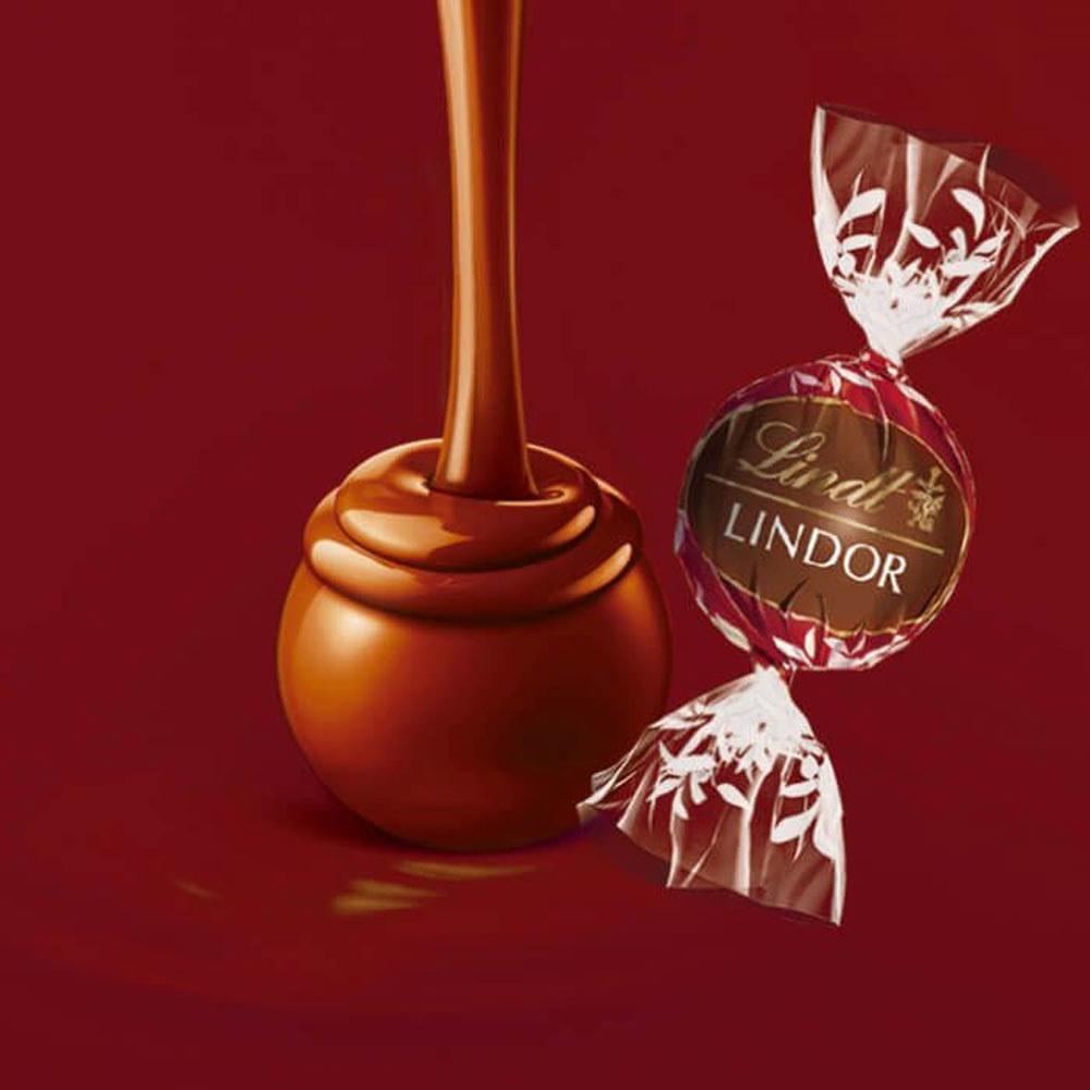 Miniatura Trufa Lindt Lindor Duo Milk Ao Leite Kit 10 Caixas De 25G