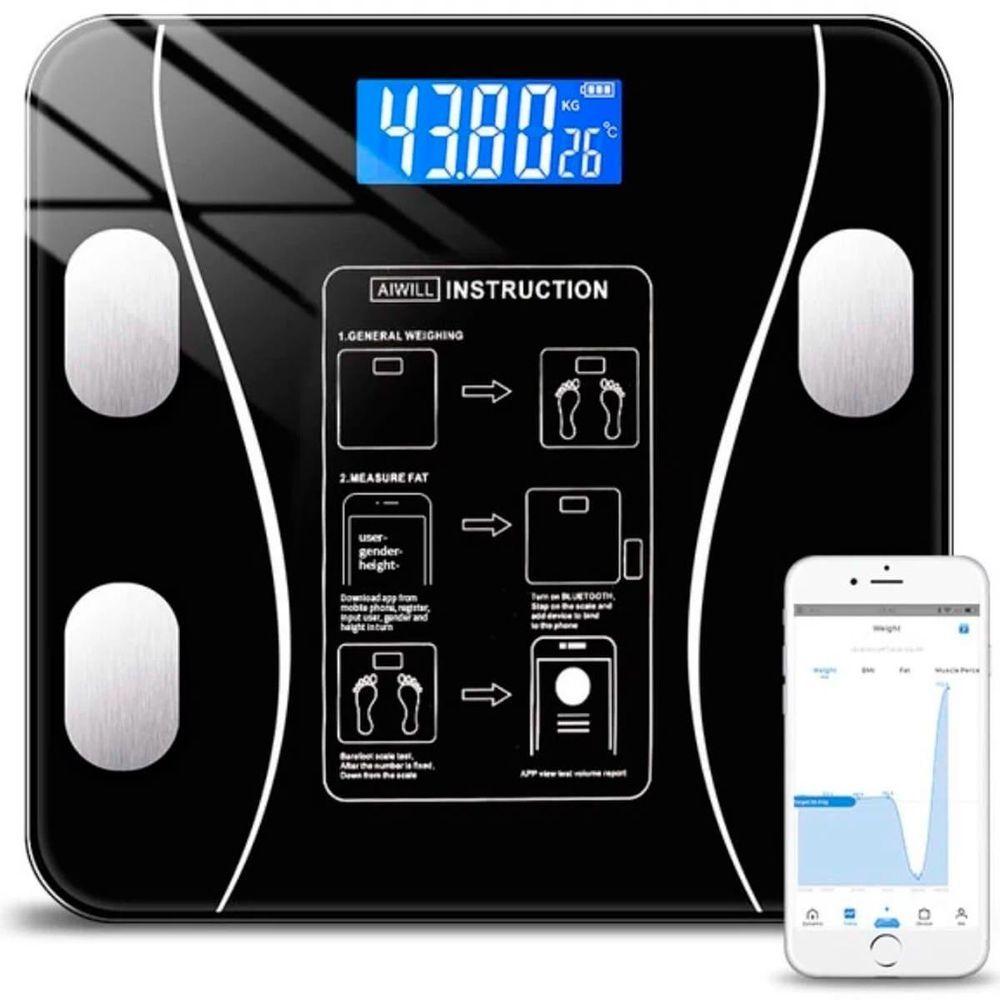 Balança Inteligente Bioimpedância Digital Bluetooth