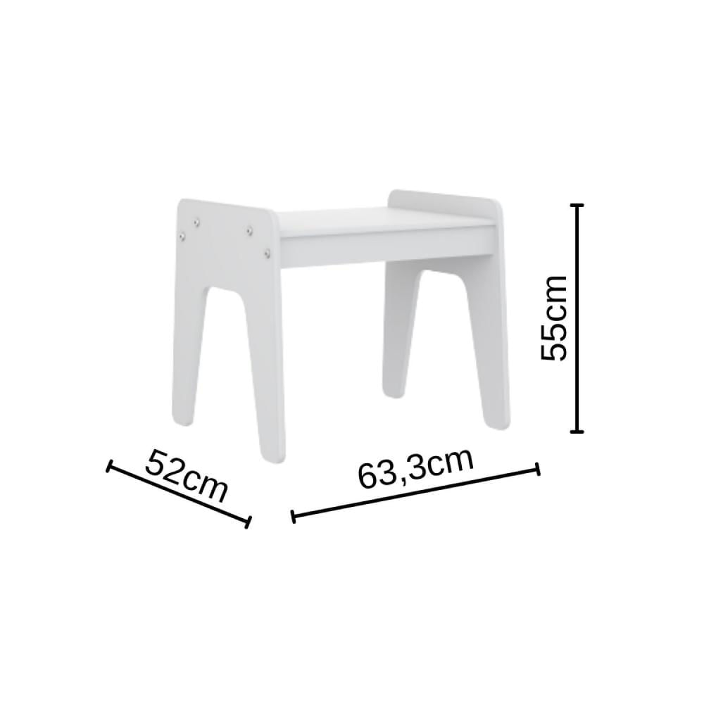 Miniatura Mesa Infantil Montessori Movelbras Branco
