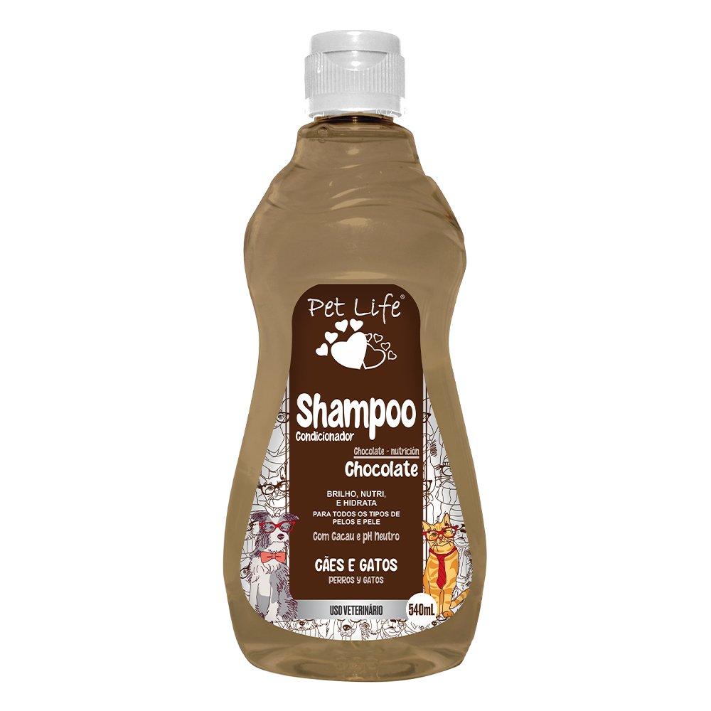 Miniatura Shampoo Condicionador Pet Life Chocolate para Cães e Gatos - 540 mL