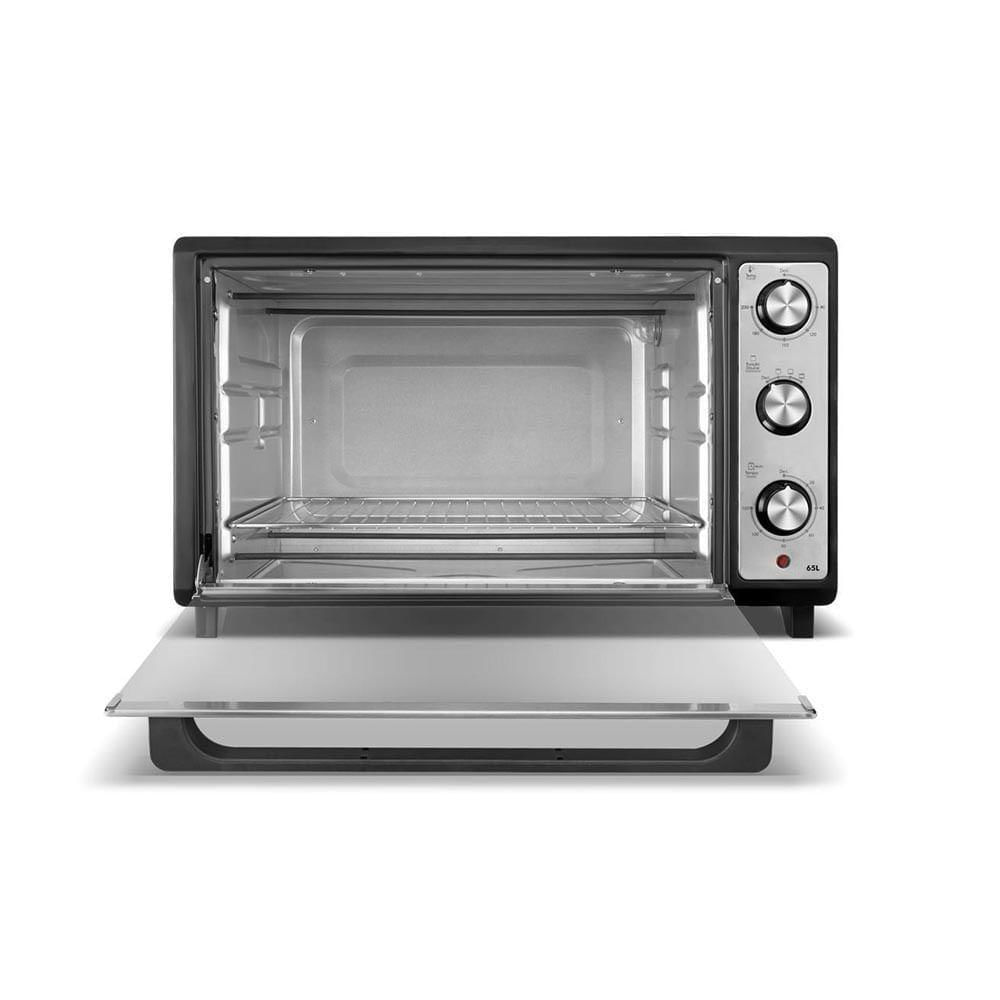 Miniatura Forno Elétrico Philco 65L Dupla Resistência Bancada Preto PFE65 220V
