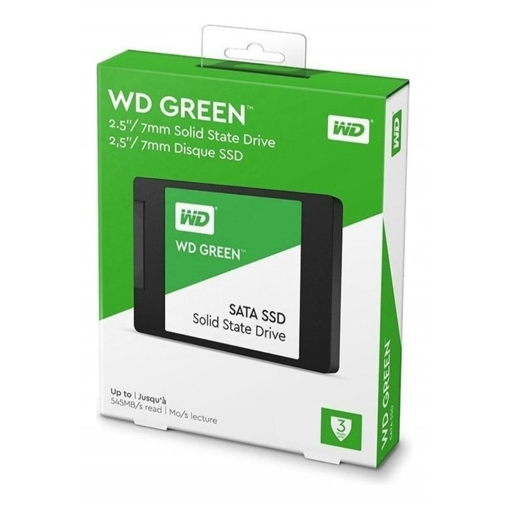 Miniatura SSD WD Green 480GB 2,5 SATA III 545MB/s WDS480G2G0A Preto