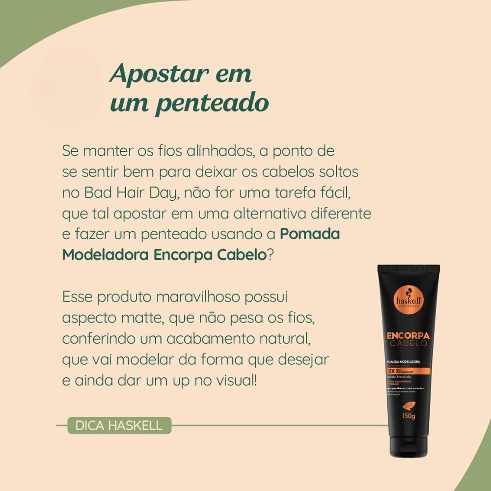 Kit Encorpa Cabelo Haskell Shampoo E Cond 500Ml + Pomada