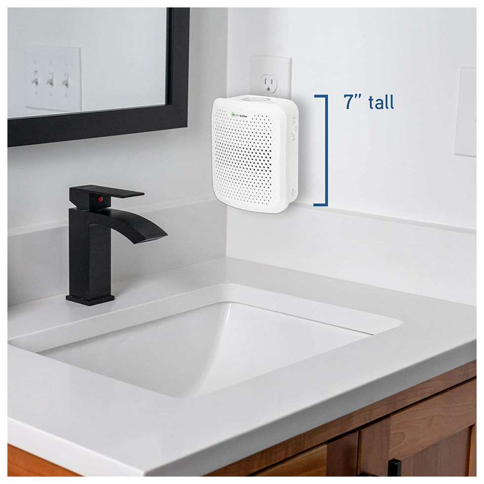 Miniatura Purificador de Ar Conectável com Luz Noturna UV, 110V, GermGuardian AC225W, Branco