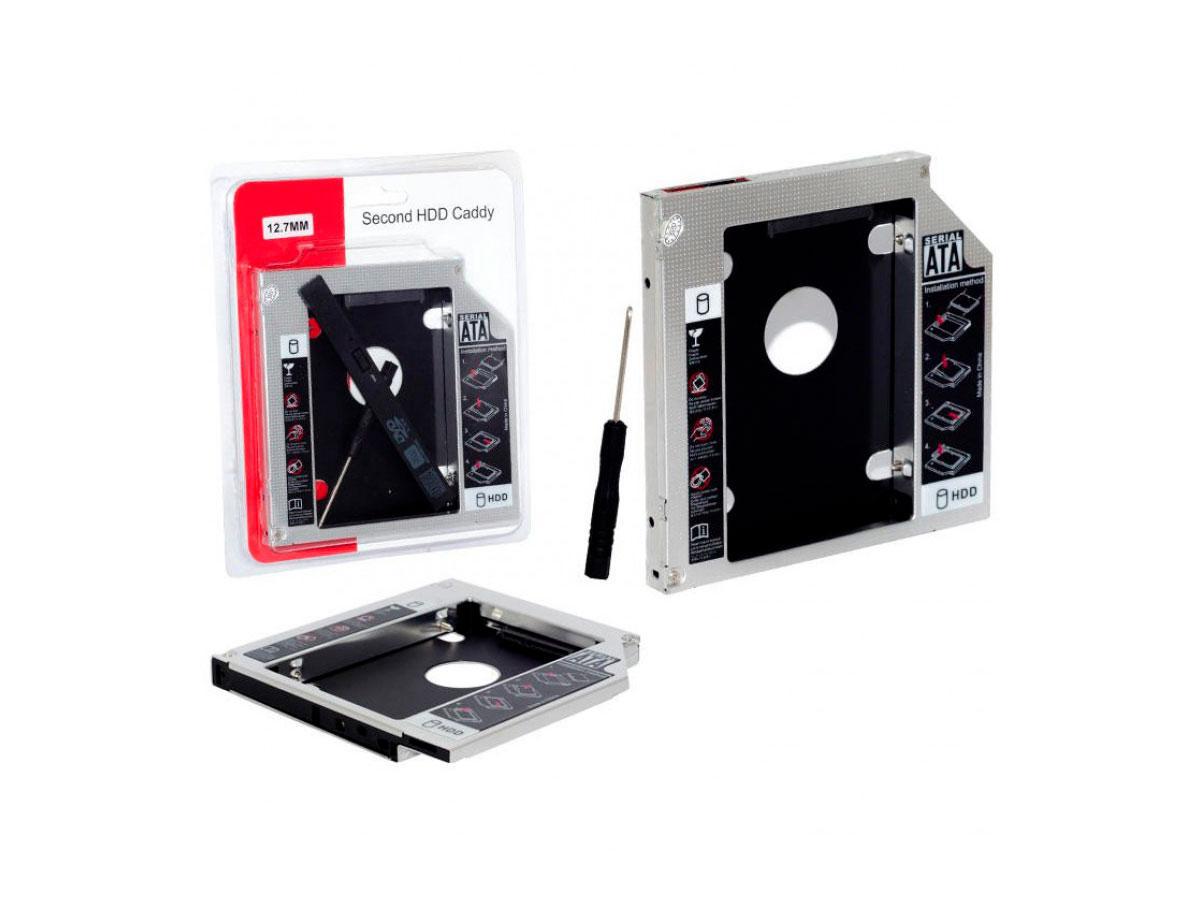 Miniatura Adaptador DVD para HD/SSD Notebook 12,7mm - Fácil Instalação