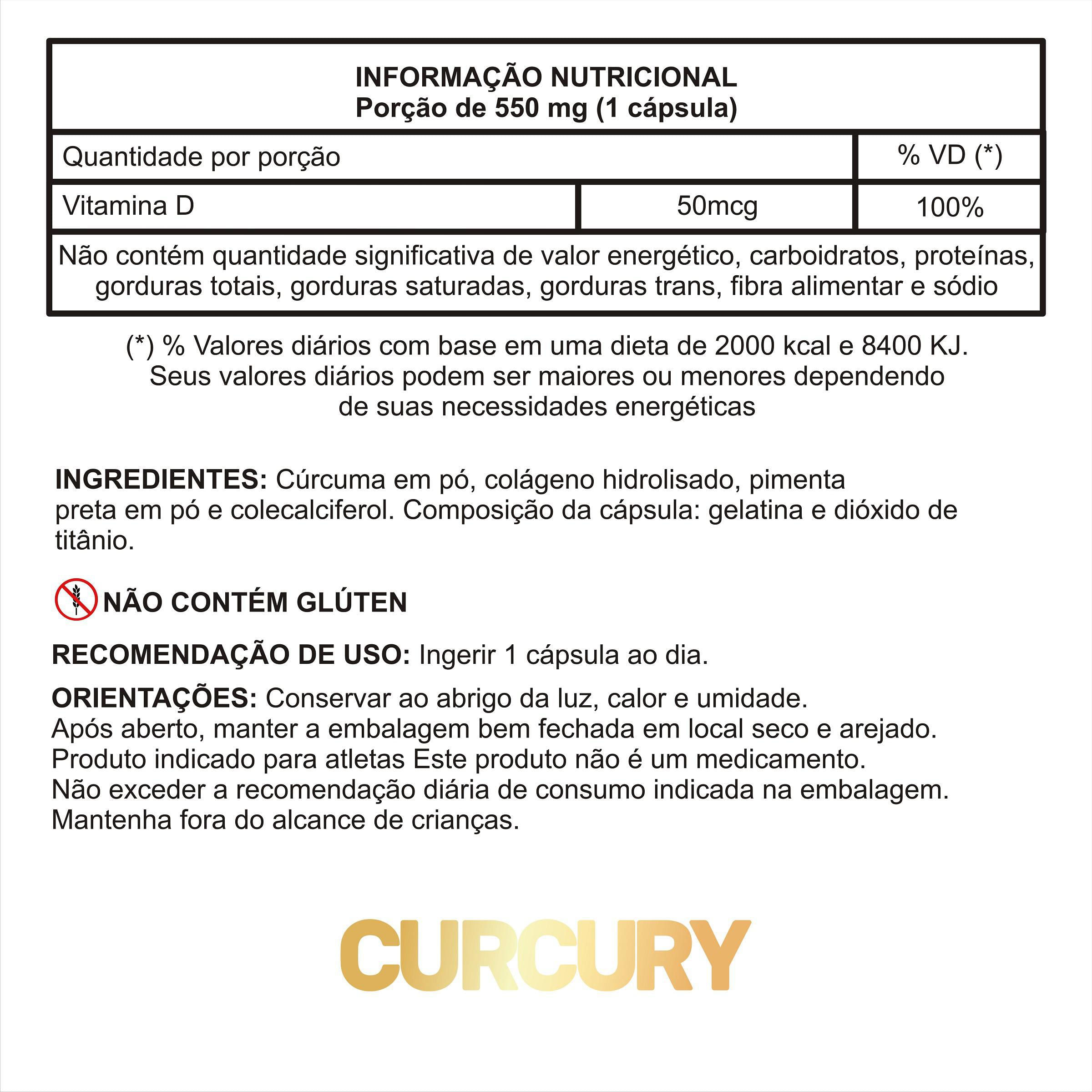 Miniatura Curcury 60 Cápsulas Cúrcuma + Fórmula Completa