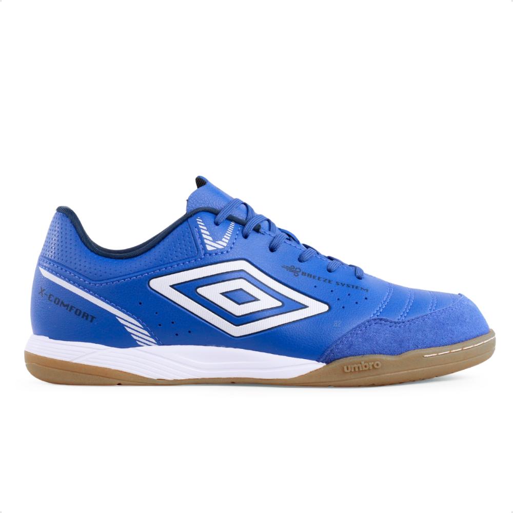 Miniatura Chuteira Futsal Umbro X-Comfort Masculina Azul / Branco - 42