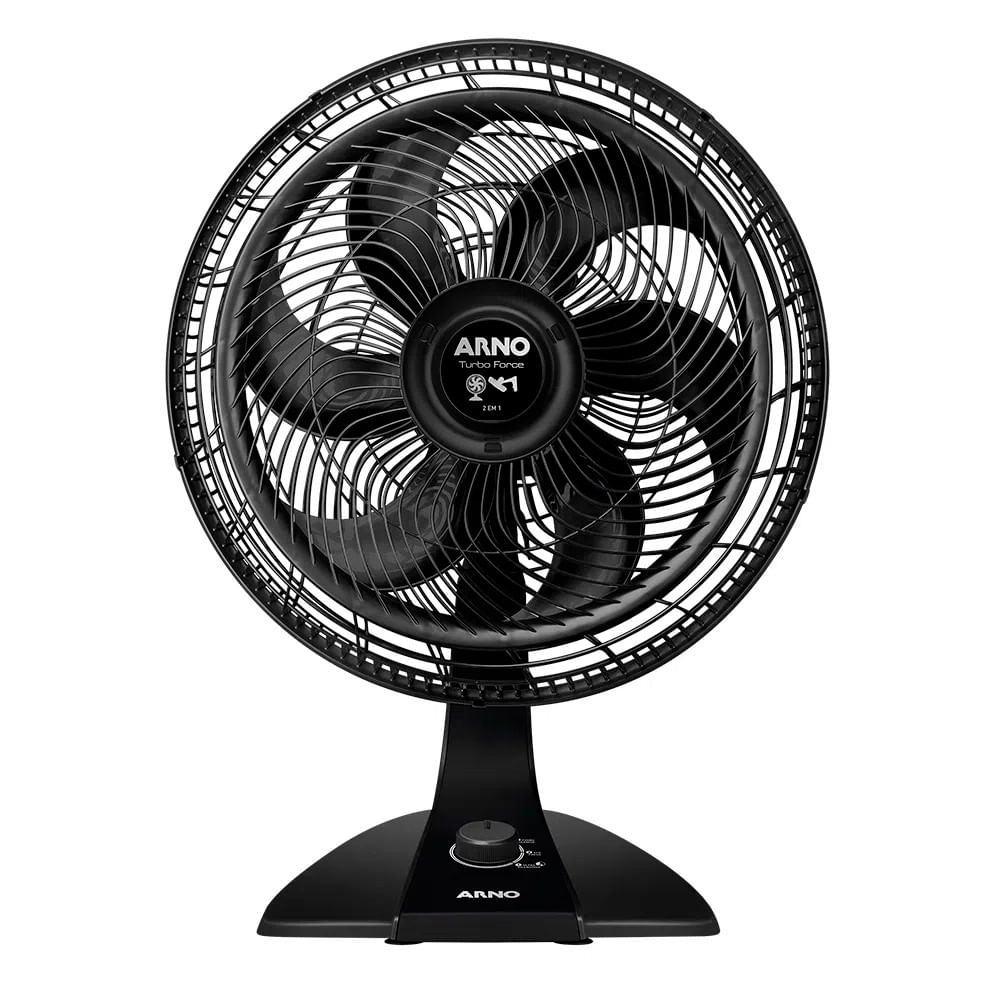 Miniatura Ventilador de Mesa Arno 40cm Turbo Force 126W 127V Preto - VF42 Preto - 110V
