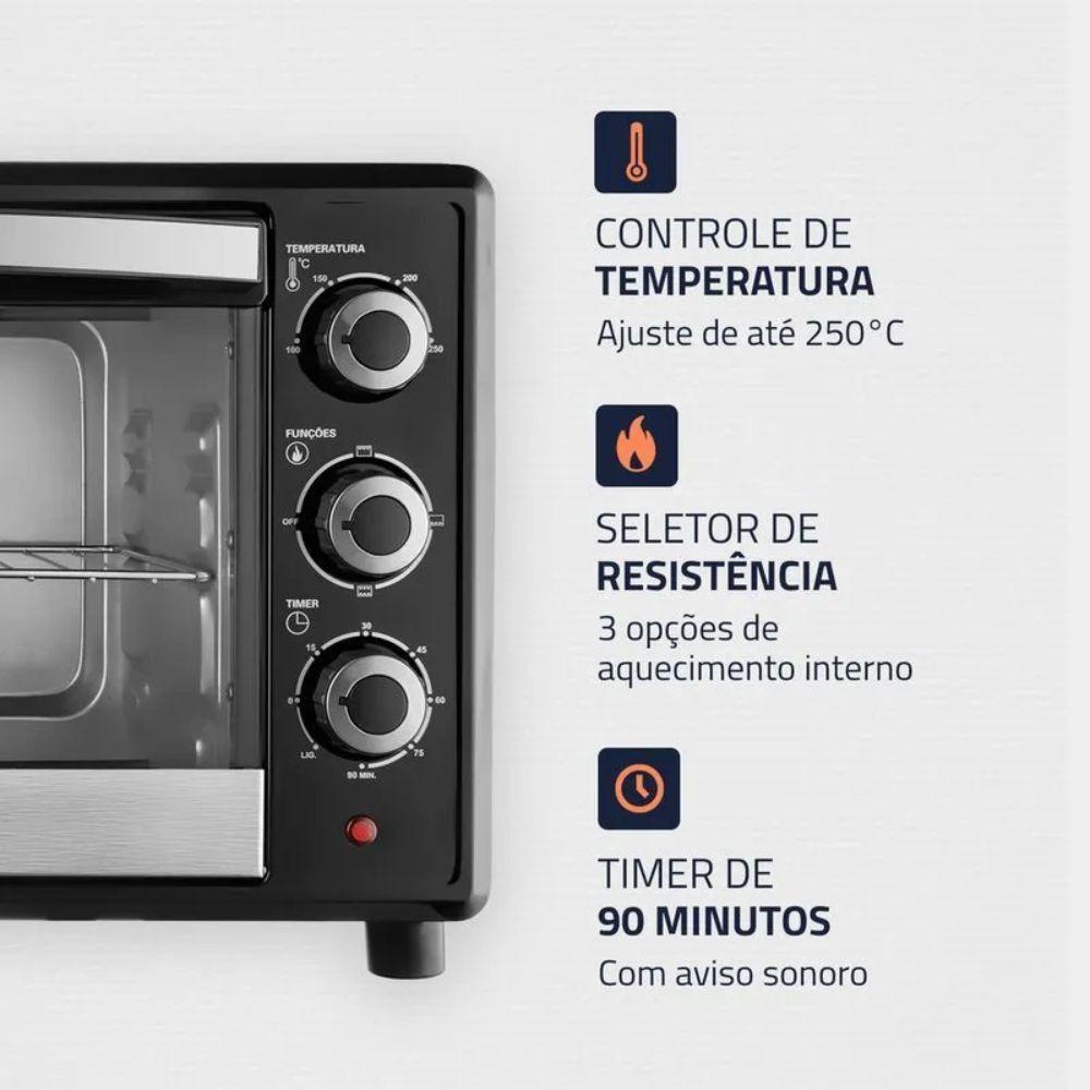 Miniatura Forno Eletrico Mondial 42L Fr-42 Preto - 220V