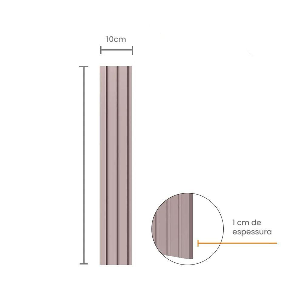 Miniatura Painel Ripado Eva Laminado Autocolante 10cm Play Metro M² Rosa