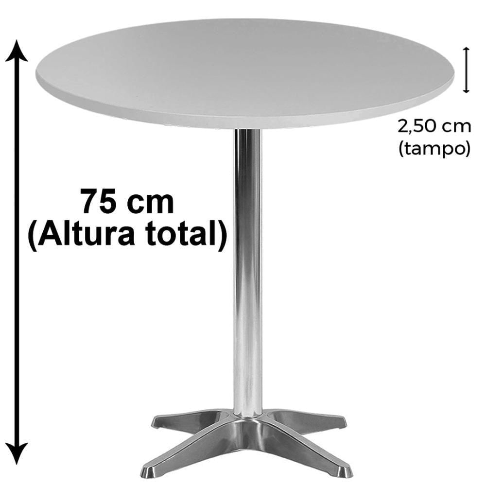 Miniatura Mesa Delta Em Alumínio 75 Cm (alt) Base Em X Tampo Mdp Quadrado 80 Cm (larg) X 2,50 Cm (alt) Cinza