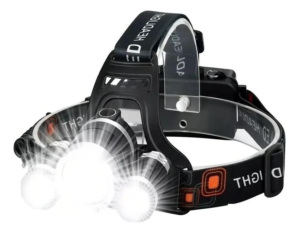 Miniatura Fluoreled Lanterna Cabeça Recarregável Triplo T6 Led Cree Pr