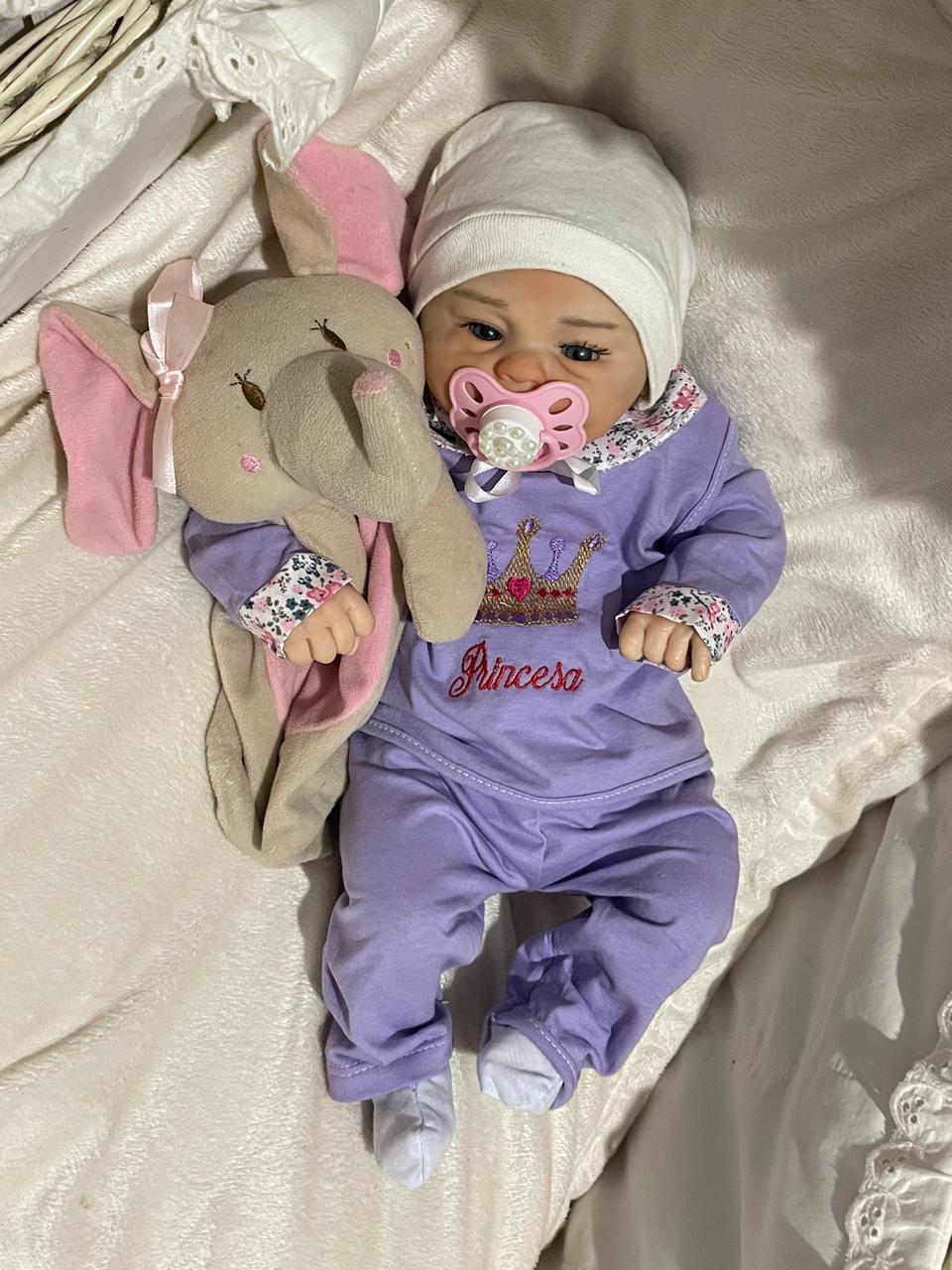 Miniatura Bebe Reborn Menina Boneca Silicone Realista